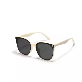 Large Frame Glasses Frame Beige Retro Sunglasses Women S Men S Sunglasses