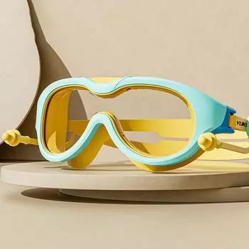 Large Frame Kids Swim Goggles with Ear Plug Diving Goggles Set Swimming Goggles Water Sports style 2