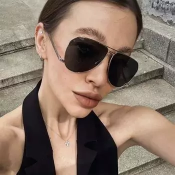 Large Frame Toad Glasses Sunglasses Sunglasses Advanced Pilot Uv Protection Sunglasses as shown in the picture