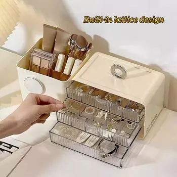 Large Makeup brush storage box Multi-functional Desktop Organizer Modern Simple Hair Accessories Tissue Cosmetic Storage box