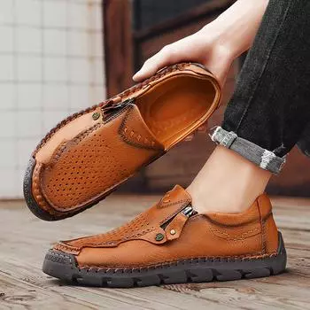 Large size breathable hollow out new men s shoes Best Fashionable leisure outdoor Business Formal Wear Casual Shoe 38-48 38 чёрный