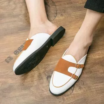 Large size men s fitting room Doudou shoes lazy shoes bag head slippers driving shoes half-tray sandals 38 зелёный