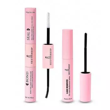 Lash Bond and Seal 10 мл Клей для отдельных ресниц и запечатывание супер сильная фиксация Средство для самостоятельного наращивания ресниц и удаления клея 5 мл Набор для фиксации