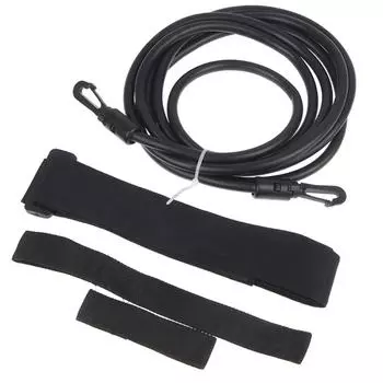 Latex Tubes Swimming Pool Exerciser Elastic Swim Training Resistance Belt чёрный