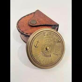 Латунный компас с гравировкой поэмы Роберта Фроста, 2 дюйма, винтажный стиль, 100-летние календари с якорем, с кожаным футляром
