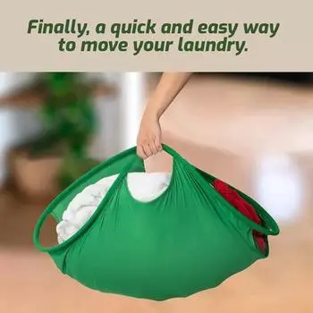 Laundry Hamper Turtle Design Large Capacity Oval Shape Collapsible Plastic Laundry Basket for Home зелёный