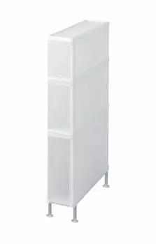 Laundry Storage Gap Drawer Super Slim 3 Tiers Removable Approximately Width x Depth x Height 82cm White Made in Japan Drawer that can be used next to