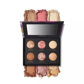 LAURA GELLER NEW YORK Палетка для запеченного лица Cheek to Chic Tropical Glow, 2 оттенка румян, в том числе бронзер и хайлайтер Radiant