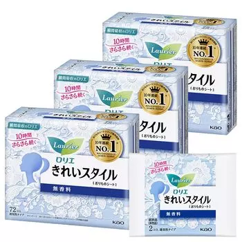 Laurier Kirei Style Unscented 72 предмета x 3 предмета в наборе, бонус включен (216 штук) +