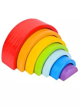 Layer Seven Wooden Rainbow Arch Blocks For Children Learning Development And