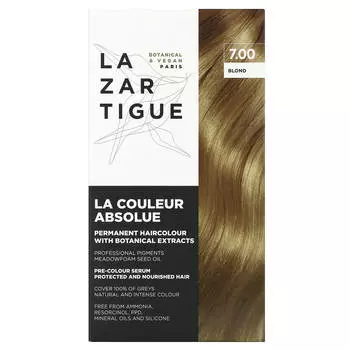Lazartigue, стойкая краска для волос, с растительными экстрактами, 7.00 блонд, одноразовое применение