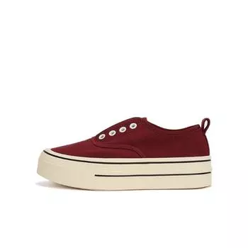 Lazy one-pedal shoes platform-soled casual horse leather loafer single shoes women s canvas shoes 35