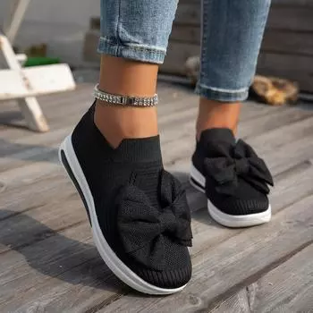 Lazy shoes women s 2025 new casual platform sports shoes summer breathable running shoes women s round head low-top rocking shoes 36 чёрный