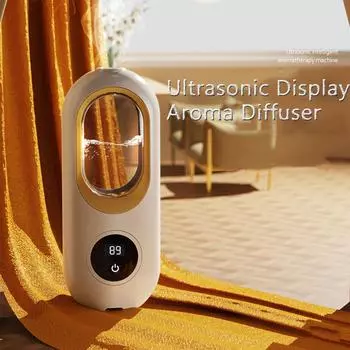 LCD Aromatherapy Machine Humidifier Timing Spray Automatic Fragrance Machine Light Mute Wall-mounted Essential Oil Deodorizer серый