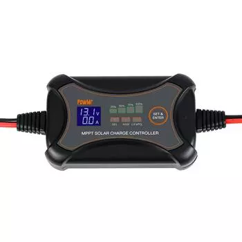 LCD Display 10A Solar Controller Portable Solar Panel Battery Regulator 12Volt Battery Solar чёрный