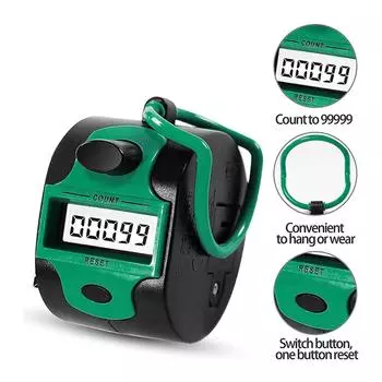 LCD Tally Counter Портативный цифровой счетчик Ручной счетчик для людей Школьный счетчик кругов 5-значный счетчик чисел Кликер