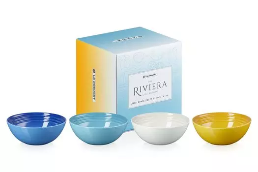 Le Creuset Cereal Ball 16cm Riviera Collection Japanese (4 pieces) [Authorized product]