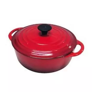 LE CREUSET Cocotte Bis Rondo 20см литая эмаль вишнево-красная AKK9903 Франция