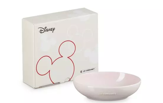 Le Creuset Disney Mickey Mouse Овальная тарелка 19 см Раковина розового цвета Форма для духовки Жаропрочная тарелка Посуда для микроволновой печи Посудомоечная машина Подарок Подарок Праздник Японский