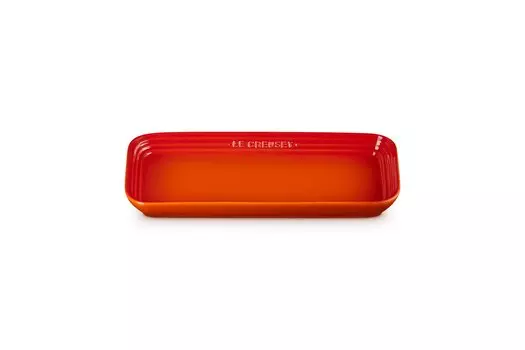 Le Creuset Leger прямоугольная тарелка 25 см оранжевая термостойкая морозостойкая микроволновая печь можно мыть в посудомоечной машине духовка тарелка термостойкая длинная оранжевый