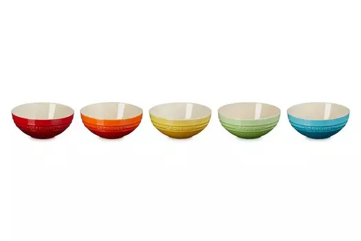 Le Creuset Multi Bowl 15cm Rainbow Heat Resistant Cold Resistant Microwave Oven Dishwasher Safe 5 Pieces Oven Dish Japanese [Authorized Product]