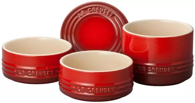 Le Creuset Stacking Rum Набор банок вишнево-красный 910367-00-06