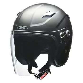 LEAD Motorcycle Helmet Semi-Jet X-AIR RAZZO STRADA Matte Black XL Size (Less than 61-62cm) For 125cc or Less