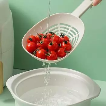 Leak Kitchen Pasta Spoon Fishing Dumplings Long Handle Food Grade High Temperature Resistant Spaghetti Large Funnel