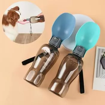 Leak Proof Dog Water Bottle For Small Large Dogs Cat Portable Outdoor Travel Puppy Drinking Bowl Labrador Yorkshire Pet Supplies зелёный