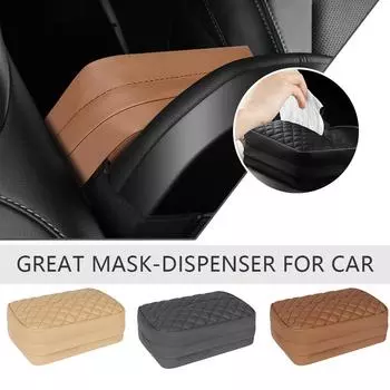 Leather Car Tissue Box Auto Visor Back Hanging Armrest Organizer Towel Box Paper Accessories Box Holder Tissue Car N3c1 коричневый