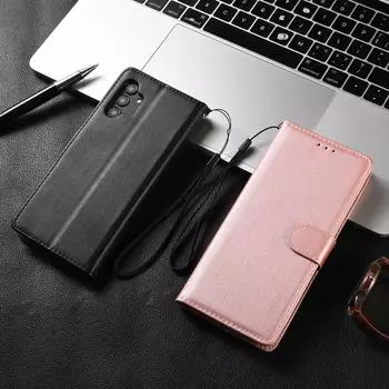 Leather Case for Xiaomi Redmi Note 11 11s 10 9 8 7 6 5 Pro 9S 9T 8T 4X 9A 9C Pro POCO M3 Coque Flip Wallet Funda Redmi Note4-4X&Case & Strap чёрный