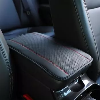 Leather Durable Universal Center Armrest Pad Anti-skid Protective Multi-purpose Installation wine red вино красного
