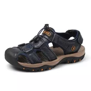Leather Men S Sandals Summer Newest Plus Size Men S Sandals Fashion Casual Outdoor Beach Slippers Breathable Wading Shoes 42