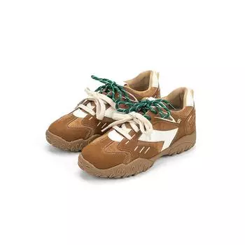 Leather platform dad board shoes women s new spring and autumn versatile sports and leisure shoes women 35
