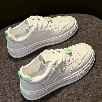 Leather Platform White Shoes Women s Shoes Early Autumn New Versatile Student Board Shoes Casual Sports Shoes Single Shoes 35
