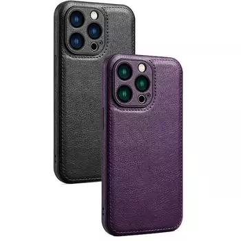 Кожаный защитный чехол для iPhone 15 Pro Max и Samsung S23 - деловой стиль 13PROMAX