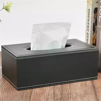 Кожаная коробка для салфеток, автомобильный диспенсер для салфеток, высококачественный контейнер для хранения салфеток с защитой от влаги, домашний органайзер, прямоугольный чехол