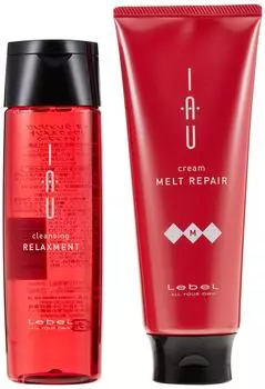Lebel IAU IAU Очищающий расслабляющий шампунь 200 мл Io Cream Melt Repair Treatment 200 мл Набор и