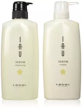 Lebel iau SERUM Очищающий шампунь 600 мл Крем-терапия 600 мл Набор Lebel iau SERUM &