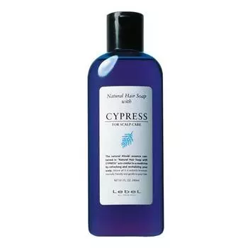 LEBEL Natural Hair Soap with CYPRESS Шампунь для чувствительной и сухой кожи головы и волос с кипарисом, 240 мл