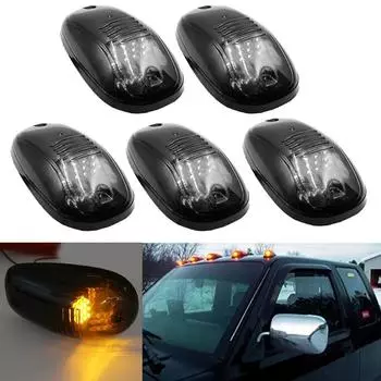 LED Amber Cab Roof Marker Lights Running Lamp For 03-16 Dodge Ram 3500 4500 5500