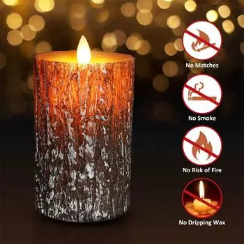 LED Candle Flameless Creative Wishing Tea Light Warm White Electronic Candle for Home Wedding Halloween Christmas Decoration