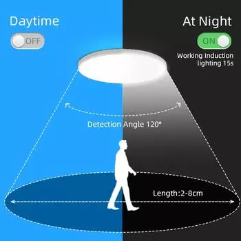 LED Ceiling Lamp Stairs Sensor Aisle Smart Corridor Chandelier Lustre Automatic Luminesce Room House LED Induction Light Ceiling 5W Bulb&1PCS&Cold White