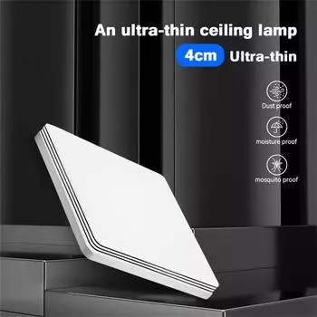 LED Ceiling Light Bedroom Light Cool White 36W 24W 18W Modern LED Panel Lamp For Indoor Bathroom Aisle Kitchen Lighting Fixture Cold White чёрный