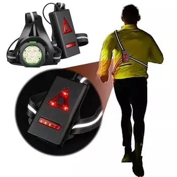 LED Cycling Chest Light USB Rechargeable Ultra Bright Safety Lamp 2000mAh Lightweight Chest Run Light for Camping Hiking Running UNITED KINGDOM