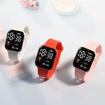 Led Digital Display Waterproof Electronic Watch Smart Watch Sport Fitness Led Waterproof Children Watch Children Universal чёрный