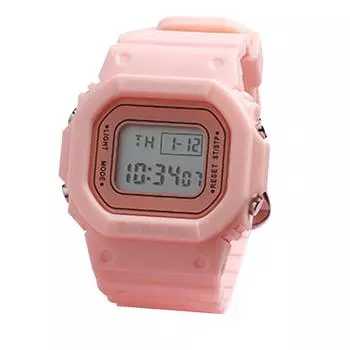 LED Electronic Sports Watch Waterproof Lightweight Luminous Smartwatch for Boys Girls Pink розовый
