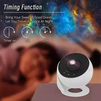 LED Galaxy Night Light Star Projector Illuminated Night Sky Projector Bedroom Lamp Lighting Romantic Ambient Light Gift for Kids