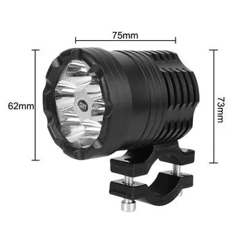 LED Headlight Spotlight 12V Auxiliary Fog Lamps Motorcycle Light for BMW Honda Kawasaki Cafe Racer Assembly Driving Lamp чёрный