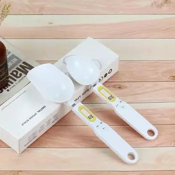 LED Kitchens Accessories Flour Tool Digital Kitchen Scale Food Spoon Adjustable Kitchen Measuring Scales Tools Utensils Balana белый